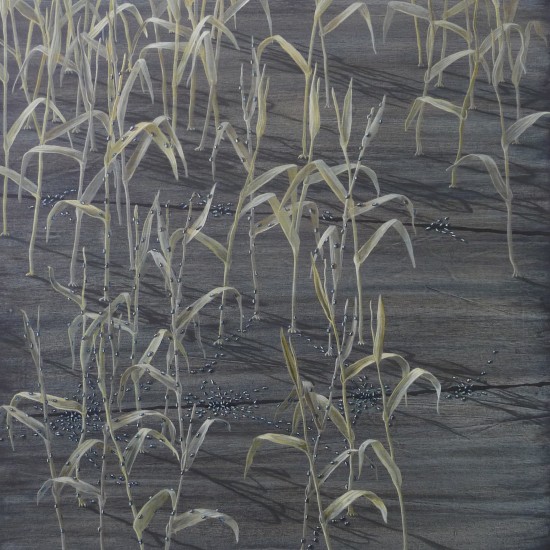 Nameless Place No.1. 2010 Oil on paper on canvas. 75x75 cm.