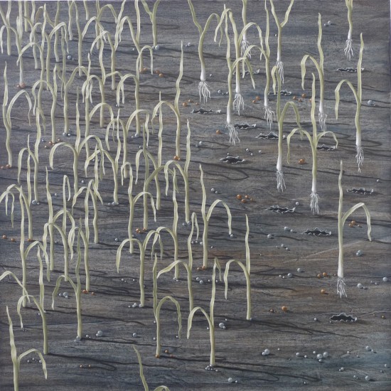 Nameless Place No9. 2010-2011 Oil on paper on canvas. 75x75cm.