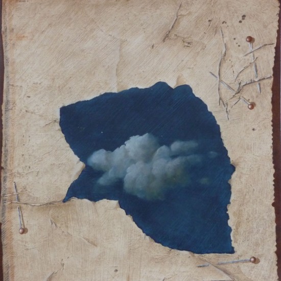 Study for map with cloud. 2013. oil on paper. 20x20cm
