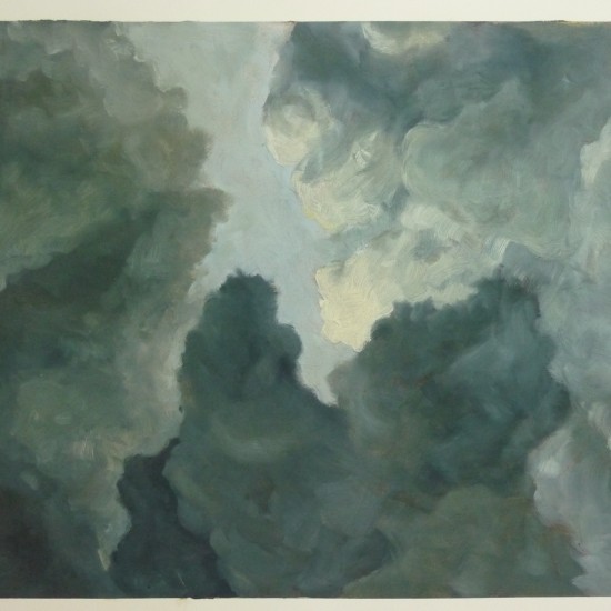 Study for clouds 2. 2009. oil on paper.