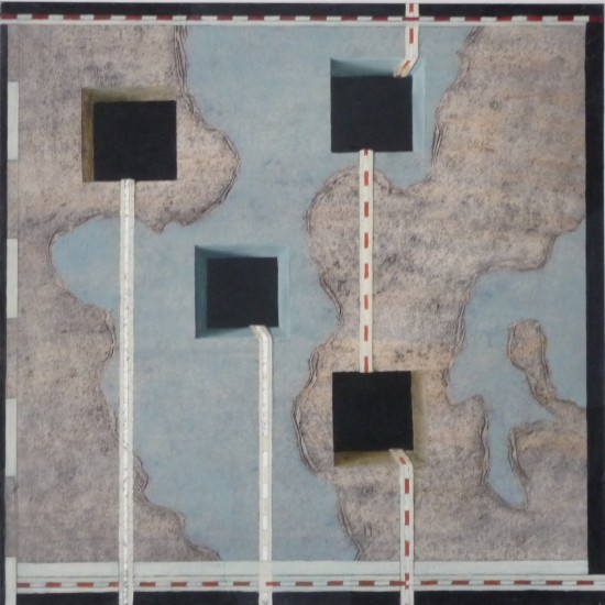 Unknown Map. Oil on Paper on Board. 40x40cm. 2012.