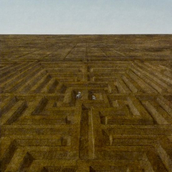 Maze III: The Long Wait. 2017. Oil on Canvas. 80x80cm